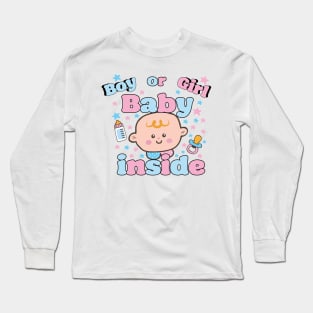 Gender reveal: Baby inside Long Sleeve T-Shirt